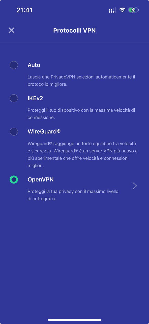 Step 2: Seleziona OpenVPN